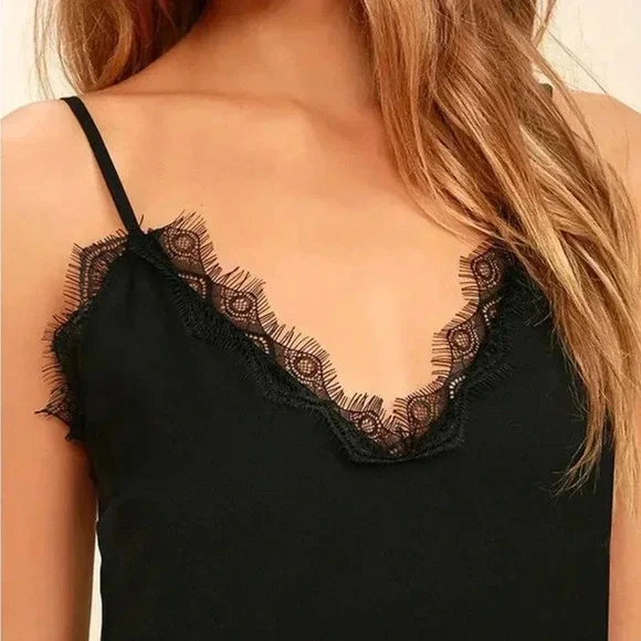 Lulu’s My Desire Black Lace Slip Dress - Picture 5 of 11